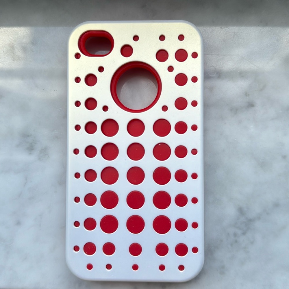 iPhone 4/4s red and white case
